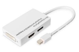 Digitus Mini DisplayPort Adapter / Converter - Mini DP to DisplayPort, HDMI + DVI