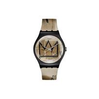 SWATCH Unisex 41mm Coffee Watch SUOZ355 SUOZ355 Coffee gray