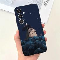 Cartoon T-Totoro-ES Phone Case For Samsung S25,S24,S21,S22,S23,S30,Ultra,S20,Plus,Fe,Lite,Note,10,9,5G Black Cover Samsung S24Plus