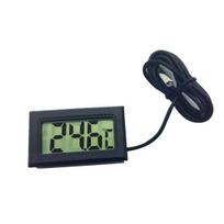 LCD skaitmeninis termometras akvariumo vandens temperatūros matuoklis su vandeniui atspariu zondu 1M juoda