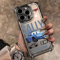 HOT Cars L-Lightning M-McQueen Plating Phone Case For Samsung A37 A57 A07 A36 A16 A06 A35 A55 A15 A54 A34 A24 A14 A05 A04 4G 5G Samsung A32 5G beige