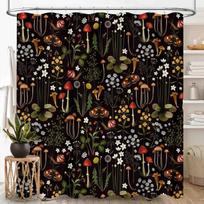 Mid Century Modern Shower Curtain, Pink Gray Geometric Atomic Abstract Pattern 1950S 1960S Retro Vintage Style Waterproof Fabric W60H190(CM)-1 Pcs brown