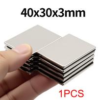 40x30x3mm Super stiprus neodimio magnetas N35 NdFeB Nuolatinis magnetinis blokelis Galingi magnetai Šaldytuvas
