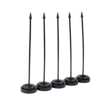 5 vnt. Universalus vėliavos stiebo vėliavos laikiklis, be vinies vėliavos stiebo atrama, vėliavos stovo pagrindas, stalo vėliavos stiebas 5pcs black