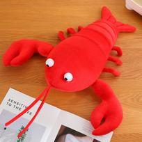 30-80cm Faux Lobster Plush Toy Lifelike Red Shrimp Sofa Pillow Soft Stuffed Animal crayfish Doll Home Decoration Gift for Kids 30cm red
