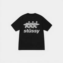 Stussy Surfwalk Dažyta pigmentu marškinėliai Juodi M gray