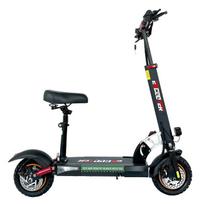 EMANBA L10 Electric Scooter - 800W Motor 48V13AH Battery 10  Tires Front and Rear Disc Brakes - Black