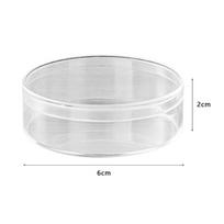 Apvali plastikinė dėžutė Skaidri saldainių pakuotė Praktiška kapsulių laikymo vieta Lėlė 6x2cm white