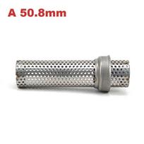 Universal Motorcycle Catalyst DB Killer 51mm 60mm Slip On Noise Eliminator for Motorbike Exhaust Retrofit long 51mm gray