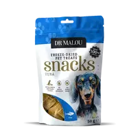 DR Malou Gardums suņiem - , Meat treats for dogs, cubes, 100% freeze-dried tuna meat, 50g