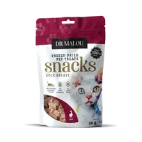 DR Malou Treats for cats - , Cat treats, meat cubes, 100% freeze-dried duck breast, 50g