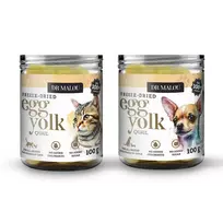 DR Malou Vitamin-enriched supplementary food - Freeze-dried quail egg yolk for cats and dogs 100g