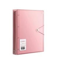 Durable Waterproof Zipper Binder, Plastic Material, Secure Lock Closure, Essential Documents Organizer rožinė