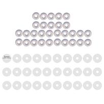60x Plastikiniai auskarų užsegimai Skaidrus silikoninis auskarų užsegimas auskarų pradūrimams white