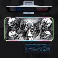 Game Undertale Mouse Pad Gamer Luminescence Led Mouse Pad Gaming Table Rgb Deskmat Keyboard Pc Mousepad RGB600x300x3mm