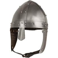Henning Steel Spangenhelm Medieval Viking Helmet Wearable Steel Armor Helmet LARP Reenactment Cosplay Gift gray