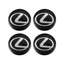 For Lexus ES 4Pcs 56MM Car Wheel Center Hub Cap Rim Cover Emblem Stickers For Lexus IS250 IS200 CT200h GS300 LS430 RX450h LX570 IS300 ES LBX black