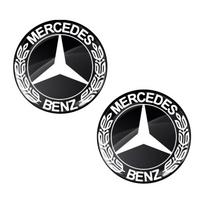 14mm Automobilio Raktų Emblemos Lipdukai Automobilio Valdymo Raktų Logotipo Aksesuarai Mercedes-Benz AMG C500 C200 C300 A B C E GLA CLA GLK GL ML GLE W205 W203 W212 W213 2pcs black