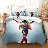 Michael Jackson Bedding Set Single Twin Full Queen King Size Michael Joseph Jackson Bed Set Teenagers Bedroom Duvet cover EU single(135x200cm) black