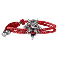 Drakono apyrankė, pintos virvės, vintažinio kiniško stiliaus, poliruoto lydinio, lengva, hiphopo riešo aksesuaras, unisex bangle papuošalas violetinė