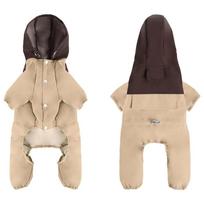 Reflective Dog Raincoat Breathable Waterproof Pet Rain Jacket Four Legged High-Visibility Pet Hooded Clothes for Dogs Pet S chaki