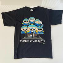 Vintage 1998 South Park TShirt Mens Large Cartman Respect My Authority Cops 90s Unisex T-Shirt M gray
