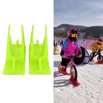 2pcs Easy Snowboard Sledge Green Balance Bike Snow Ski Set Balanced Car Skis  Outdoor Play oranžinė
