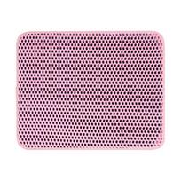 Double Layer Cat Litter Mat Pet Litter Box Filter MatWear Resistant Waterproof Anti-slip (as the picture,S) pink