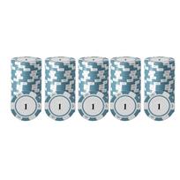 20pcs Poker Chip Set Clear Printing Large Numbers Professional Game Counting Discs for Board Game 1 white