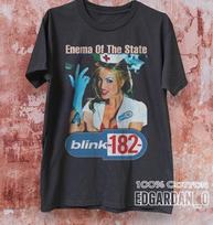 Blink 182 Tee Enema Of The State Heavy Cotton Black Unisex T-shirt L gray