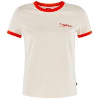 FJALLRAVEN Moteriški retro trumpomis rankovėmis marškinėliai (14600297) Flame Orange/M white