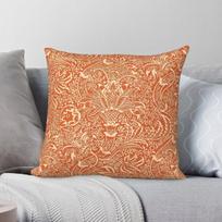 William Morris koralų oranžinės persikinės pagalvės užvalkalas poliesterio linas aksomo raštas užtrauktukas dekoratyvinis pagalvės užvalkalas kambario pagalvės užvalkalas 30X30CM brown