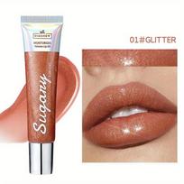 Shimmering Tinted Lip Oil Set - Glossy Moisturizing Lip Gloss in Liquid Form for All Skin Type - Nourishing Hydrating Lip Shine with Pearl Essence #01