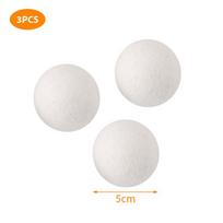 3/6 vnt. daugkartinio naudojimo vilnos džiovyklės kamuoliukai minkštiklis skalbiniams namų skalbimas vilnos džiovinimo kamuoliukas 5cm 3pcs white
