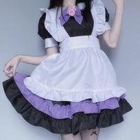 Maid cosplay suit costume Japanese cafe cute maid adult dress S white