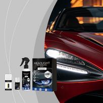 Headlight Restoration Kit with Polish 100ml Protective Agent 20ml Sponge and Towel for Car Headlight Lens Refurbishment and Transparency Enhancement one size balta