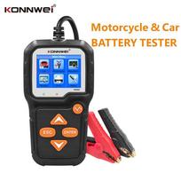 12V 6V Car Motorcycle Battery Tester KONNWEI KW650 Battery System Analyzer 2000CCA Charging Cranking Test Tools Battery Diagnostic Tools black