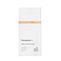 Skaidrus laboratorinis mineralinis tonuotas apsauginis kremas nuo saulės vidutinis SPF50 PA++++ 100 ml - mineralinis tonuotas kremas