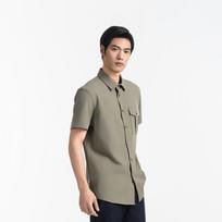 K-Boxing Men's Cool-Touch Short-Sleeve Casual Shirt NDCN1526 L juoda
