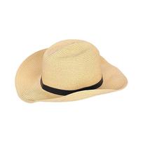 Straw- Cowboy Hat Men And Women Wide-brimmed Beach Hat Panama Fedora Hat Outdoor Can Store Straw- Hat Western One Size smėlis