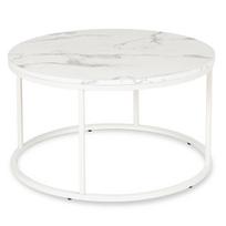 Agnes Max Kavos staliukas 80 cm Baltas marmuras Modernus