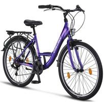 Miesto dviratis - CHILLAXX Strada - 26 coliai 21 pavara - Violetinis - V-Bremse