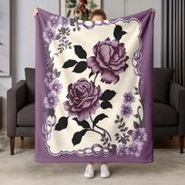 1 Printed Flannel Blanket, Soft, Warm, and Comfortable. Suitable for Dormitories and Offices, Usable Both Indoors and Outdoors, and Ideal for All Seas 75X95CM gray