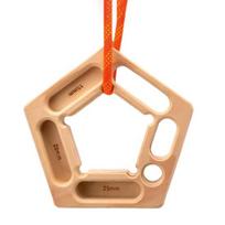 Rock Climbing Wooden Hangboard Climbers Hand Grip Strength Trainer Finger Forearm Strengthener beige