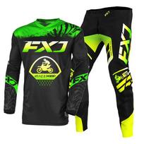motokroso pavarų komplektas vaikams 4 5 6 7 8 9 10 11 12 13 metų Jaunimas vaikas Motociklas berniukas Mergaitė Jersey Pant Kits lenktyninis kostiumas Visureigis Enduro MX MTB L-24 green