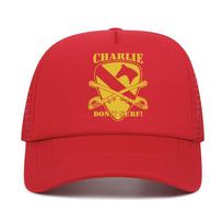 Charlie Dont Surf Air Cavalry Apocalypse Now Robert Duvall Vietnam Baseball Cap Retro Trucker Hat Unisex Adjustable Visor Hat Adjustable red