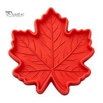 Beginner DIY Kits Stepping Stone Silicone Mold for Garden Patio Walkway Path Decor, Reusable Decor Casting Mold, Maple Leaf/Pumpkin/Paw/Daisy/Heart A red