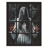 Halloween Decorative Window Clings Scary Stickers 2 Sheets One Size gray