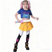 Rumi Zoey Mira Demonų Medžiotojo Cosplay Kostiumas Pilnas Rinkinys Vaikams Mergaitėms Anime Kpop Helovino Šventei Scenos Pasiruošimo Apranga Cosplay 100 blue