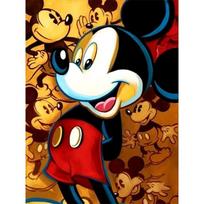 Disney Diamond Painting Mickey Mouse Themed Artwork Cartoon 5D Diamond Cross Stitch Mosaic Home Decor Gift Round 20x30cm orange